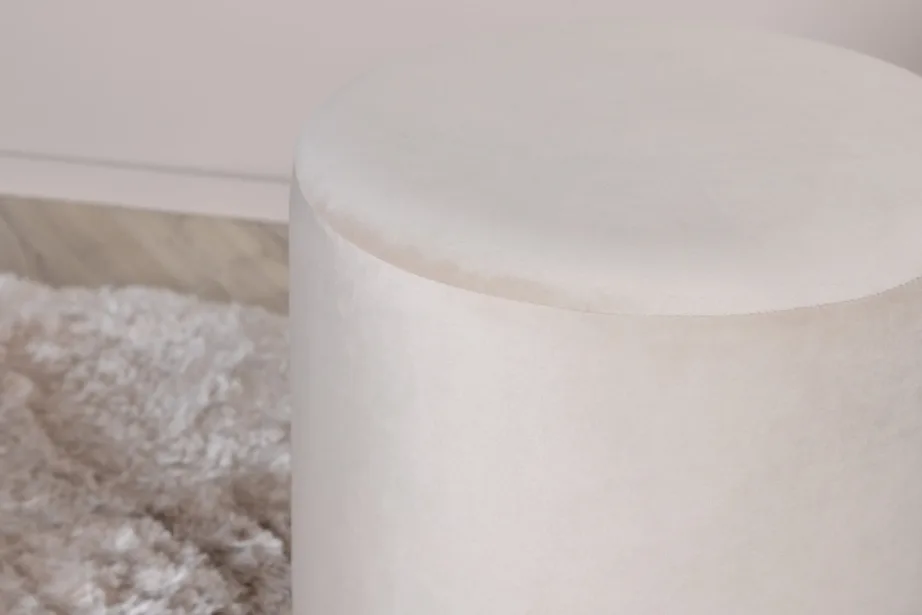 Beež veluurist silindrikujuline tumba musta metallalusega Benji, 15561-880 – 6