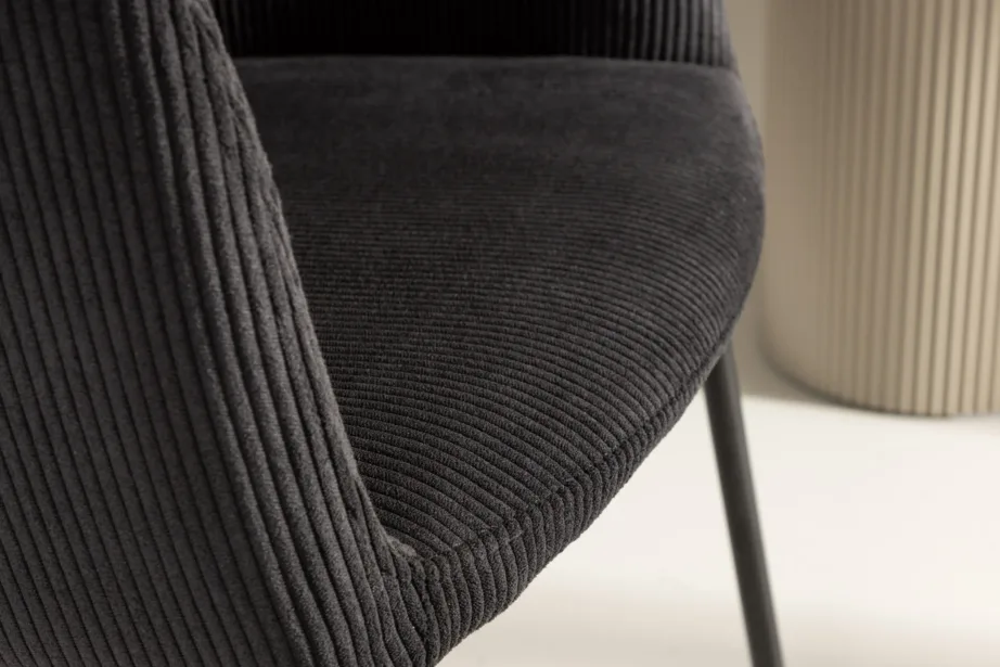 Mustast velvetist Berit söögitool terasjalgadel, 15562-100 – 8