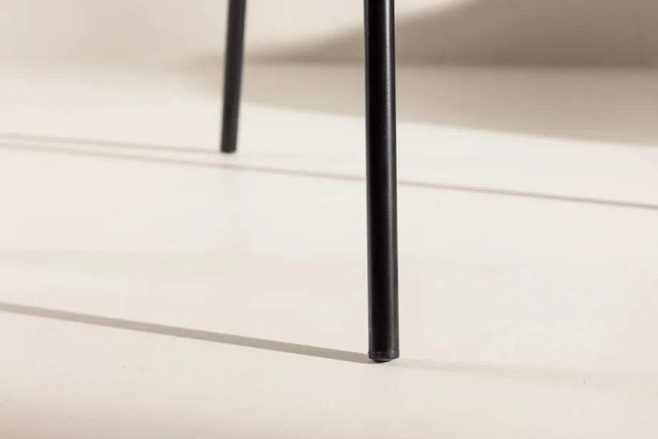 Pruunist soonilisest kangast söögitool Berit mustade terasjalgadega, 15562-103 – 11