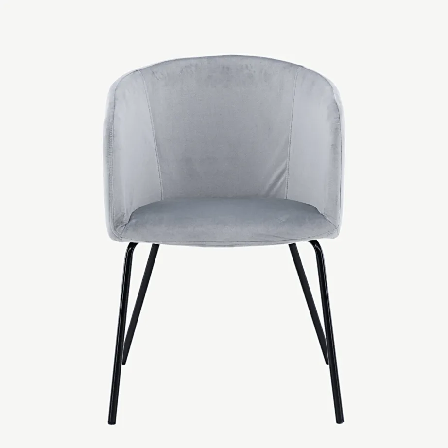 Hallist sametist söögitool Berit mustade terasjalgadega, 15562-885 – 4