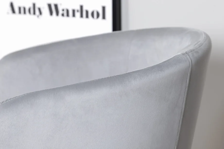 Hallist sametist söögitool Berit mustade terasjalgadega, 15562-885 – 10