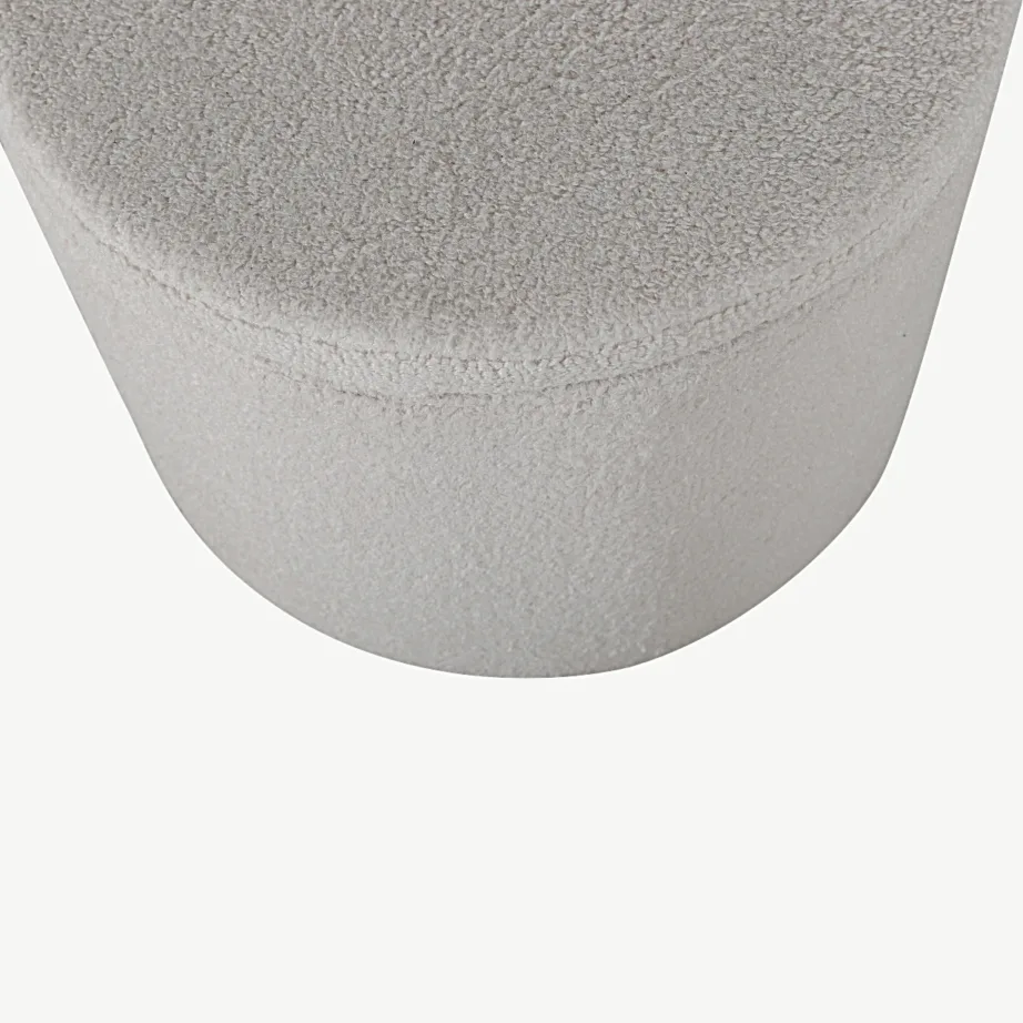 Valge panipaigaga ümmargune Dunken tumba teddy-kattega, 15563-400 – 3