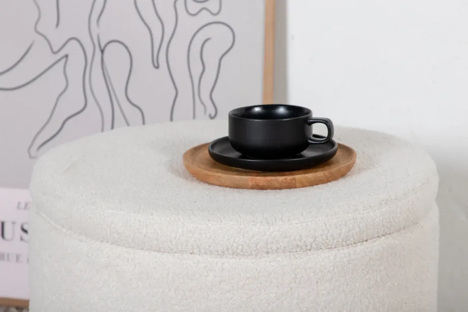 Valge panipaigaga ümmargune Dunken tumba teddy-kattega, 15563-400 – 8