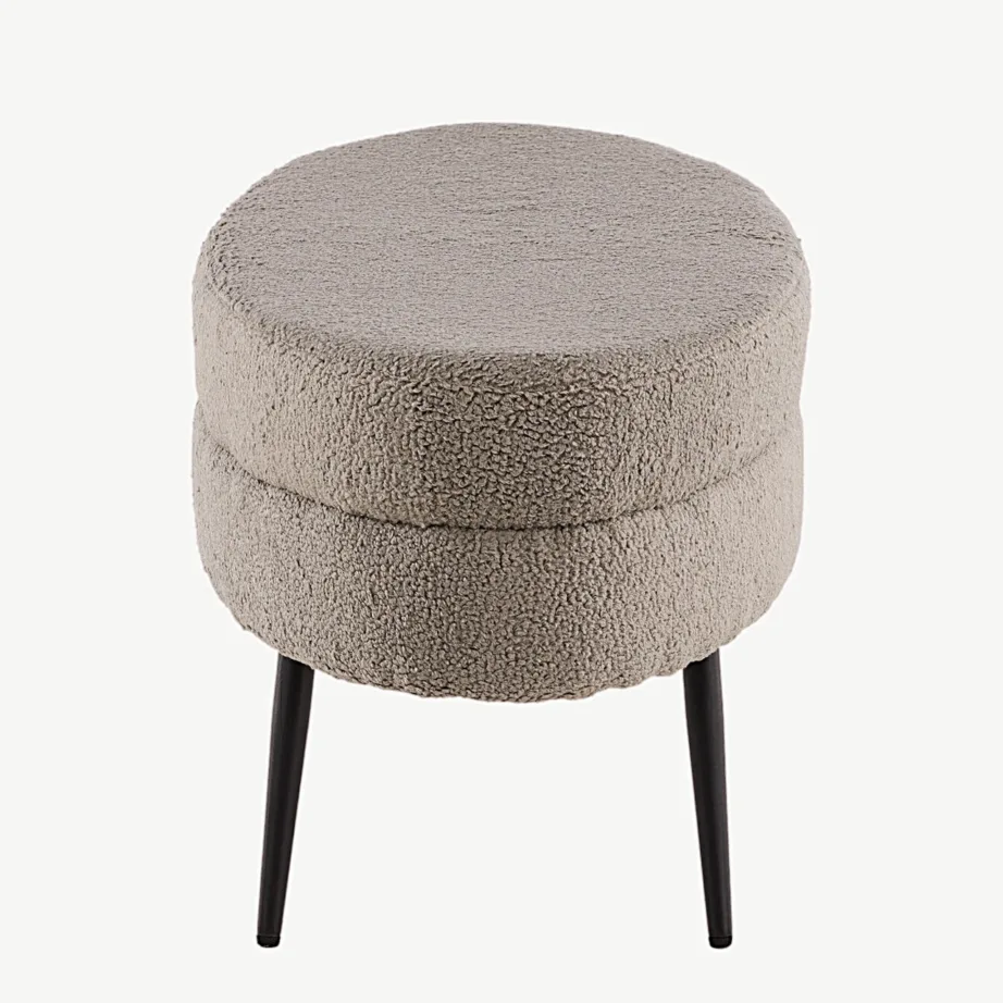 Ovaalne buklee-tumba Otto hallikasbeežide mustade terasjalgadega, 15569-405 – 2