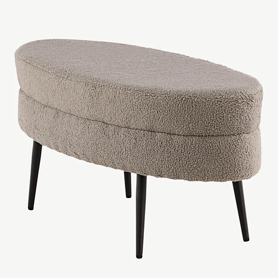 Ovaalne buklee-tumba Otto hallikasbeežide mustade terasjalgadega, 15569-405 – 6