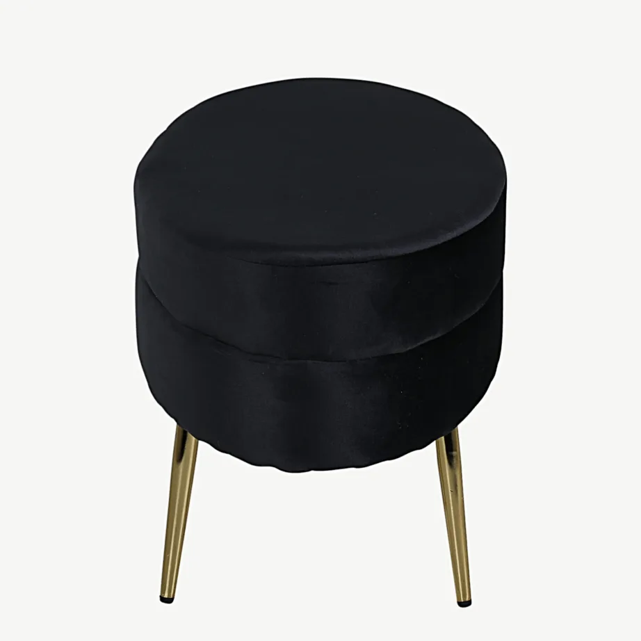 Ovaalne must samettumba Otto kuldsete metalljalgadega, 15569-888 – 3