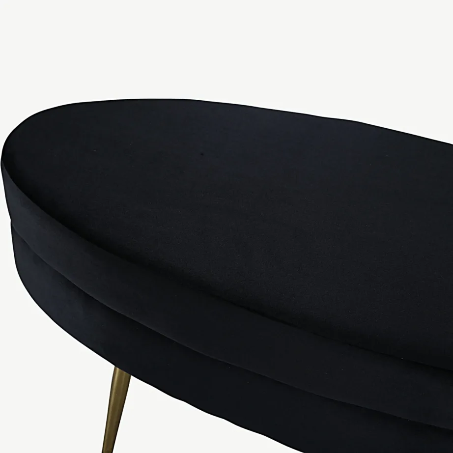 Ovaalne must samettumba Otto kuldsete metalljalgadega, 15569-888 – 5