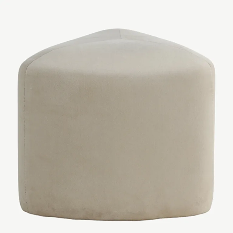 Kolmnurkne beež samettumba Peg, ø46 cm - 15570-880