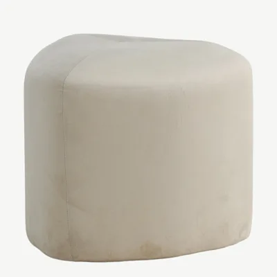 Kolmnurkne beež samettumba Peg, ø46 cm - 15570-880