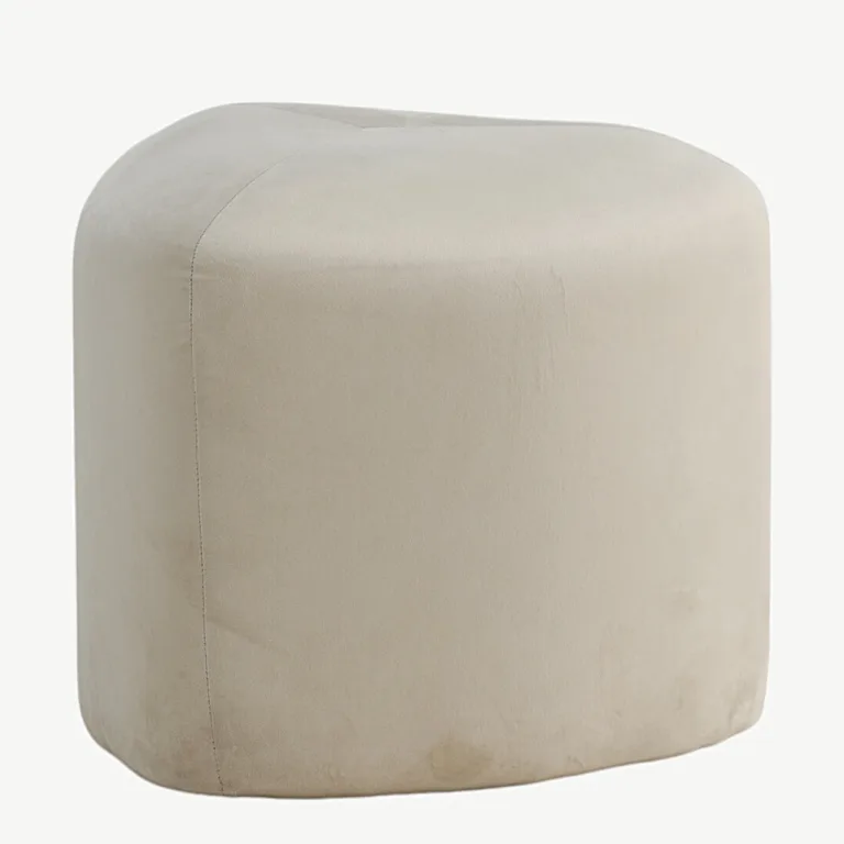Kolmnurkne beež samettumba Peg, ø46 cm - 15570-880