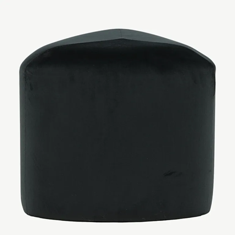 Kolmnurkne must sametist tumba Peg, ø46 cm - 15570-888
