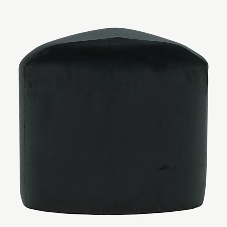 Kolmnurkne must sametist tumba Peg, ø46 cm, 15570-888 – 3