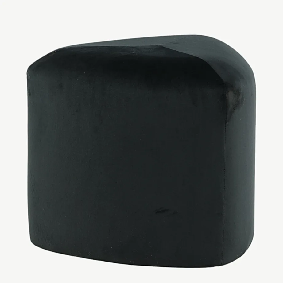 Kolmnurkne must sametist tumba Peg, ø46 cm, 15570-888 – 4