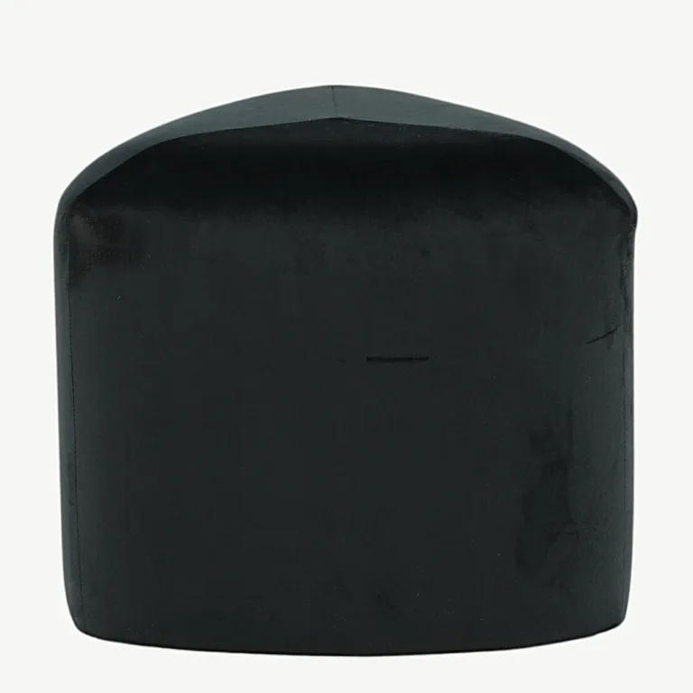 Kolmnurkne must sametist tumba Peg, ø46 cm - 15570-888