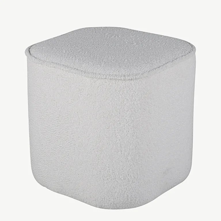 Valge buklee-tumba Piff (Scandi, Ø44 cm) - 15572-400