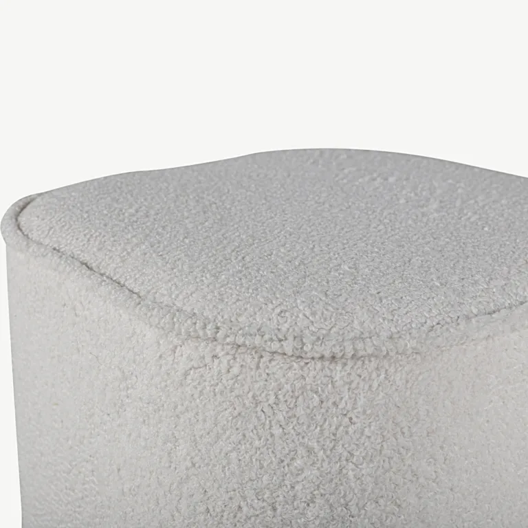 Valge buklee-tumba Piff (Scandi, Ø44 cm) - 15572-400