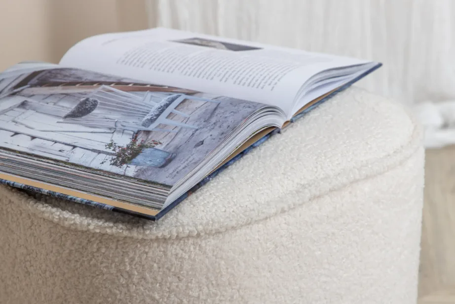 Valge buklee-tumba Piff (Scandi, Ø44 cm), 15572-400 – 11