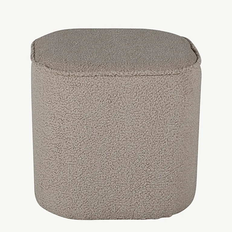 Beež buklee-tumba Piff – skandinaavialik stiil (Ø44 cm, H41 cm) - 15572-403