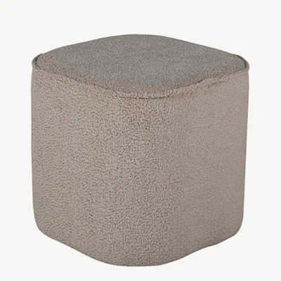 Beež buklee-tumba Piff – skandinaavialik stiil (Ø44 cm, H41 cm) - 15572-403
