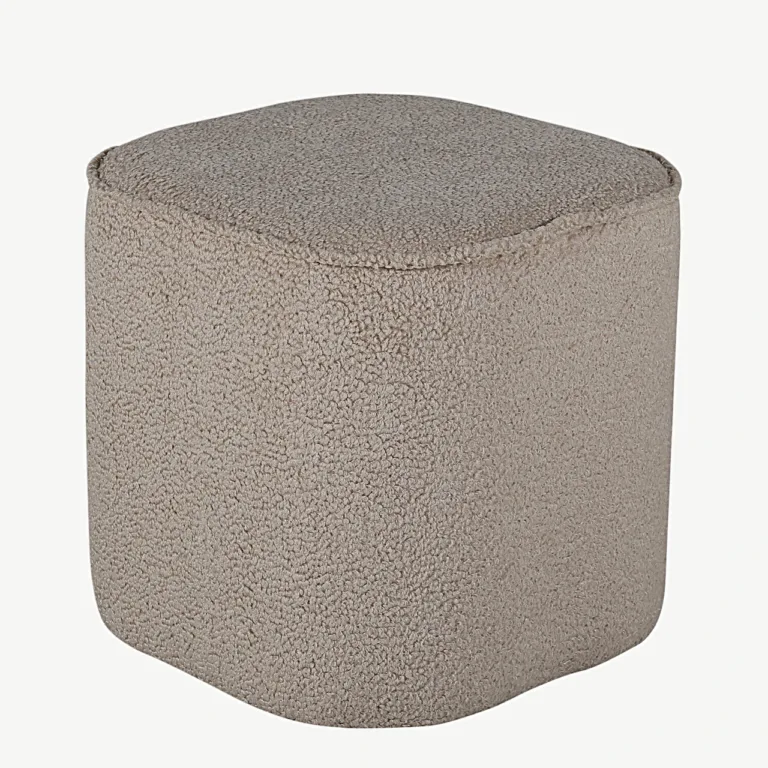 Beež buklee-tumba Piff – skandinaavialik stiil (Ø44 cm, H41 cm) - 15572-403