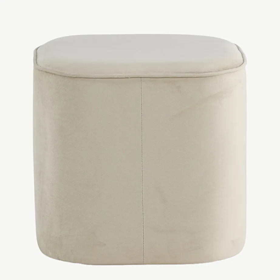 Beežist sametist ümmargune tumba Piff (ø44 cm), 15572-880 – 2