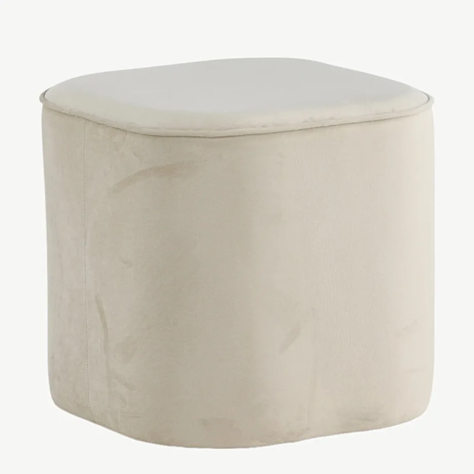 Beežist sametist ümmargune tumba Piff (ø44 cm), 15572-880 – 3