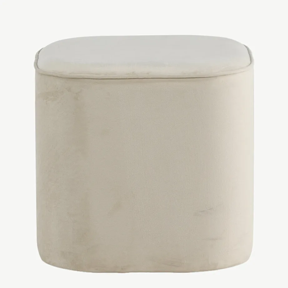 Beežist sametist ümmargune tumba Piff (ø44 cm), 15572-880 – 4