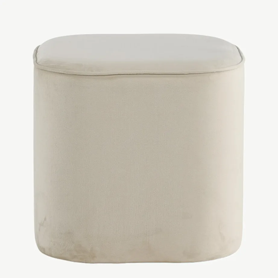 Beežist sametist ümmargune tumba Piff (ø44 cm), 15572-880 – 7