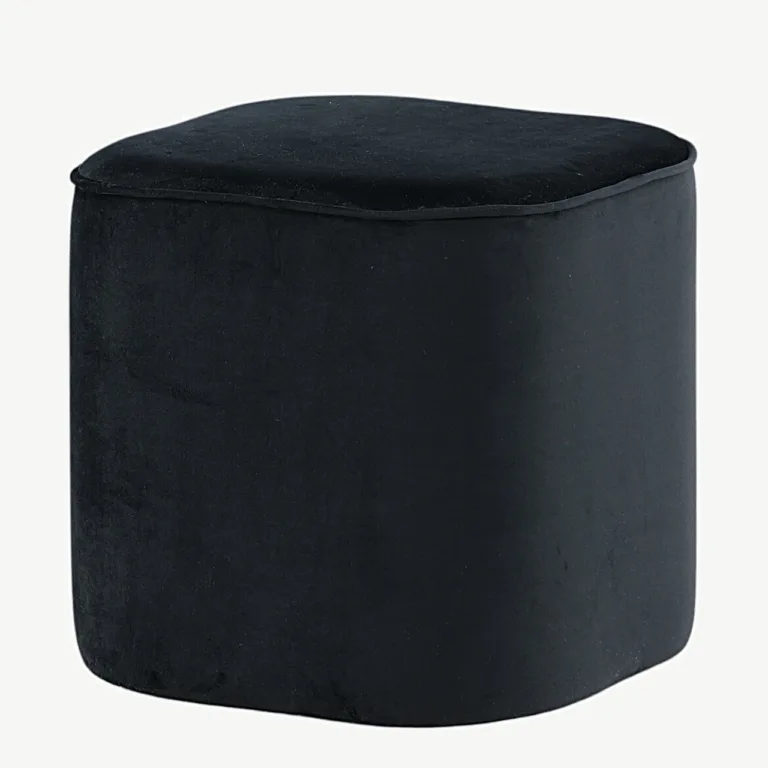 Mustast sametist tumba Piff (ø44 cm) - 15572-888