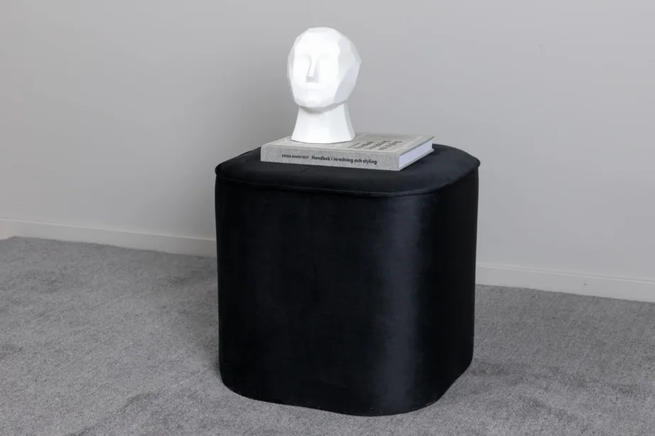 Mustast sametist tumba Piff (ø44 cm), 15572-888 – 9