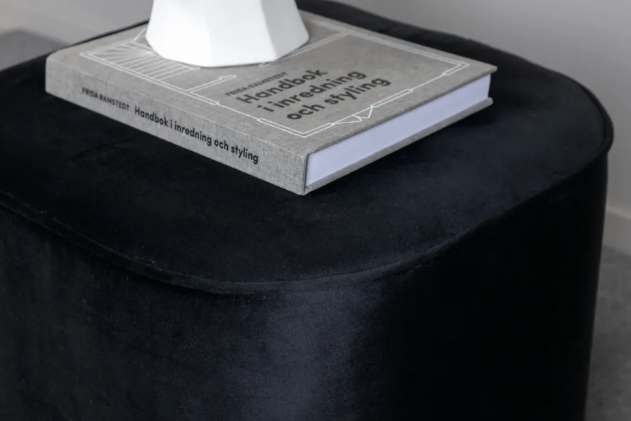 Mustast sametist tumba Piff (ø44 cm), 15572-888 – 11