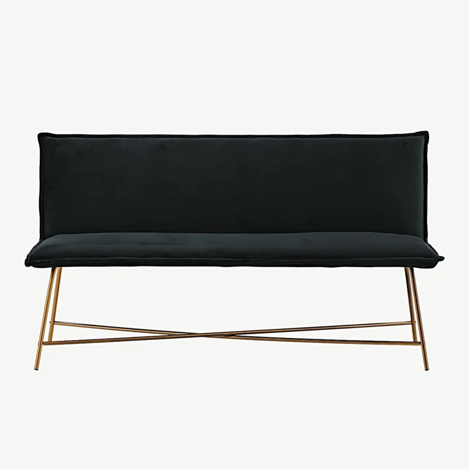 Must sametdiivan vasksete terasjalgadega Petra, 2-kohaline, 15576-888 – 4