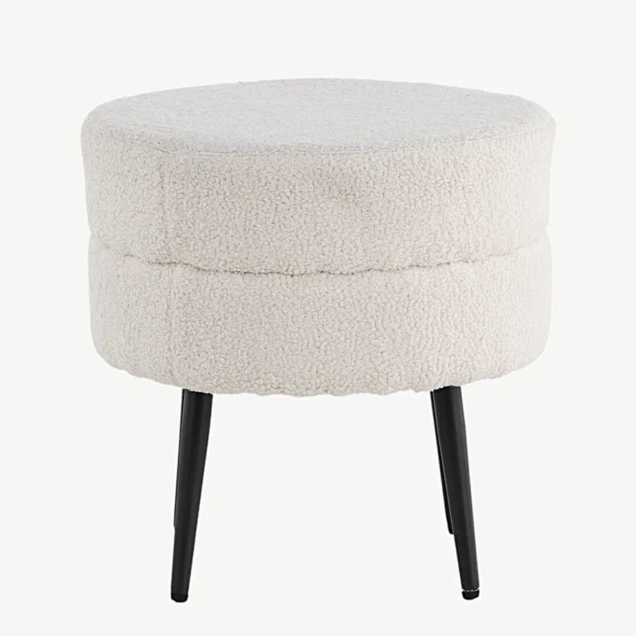 Valge buklee-tumba Pot, mustade terasjalgadega (ø40 cm), 15577-400 – 2