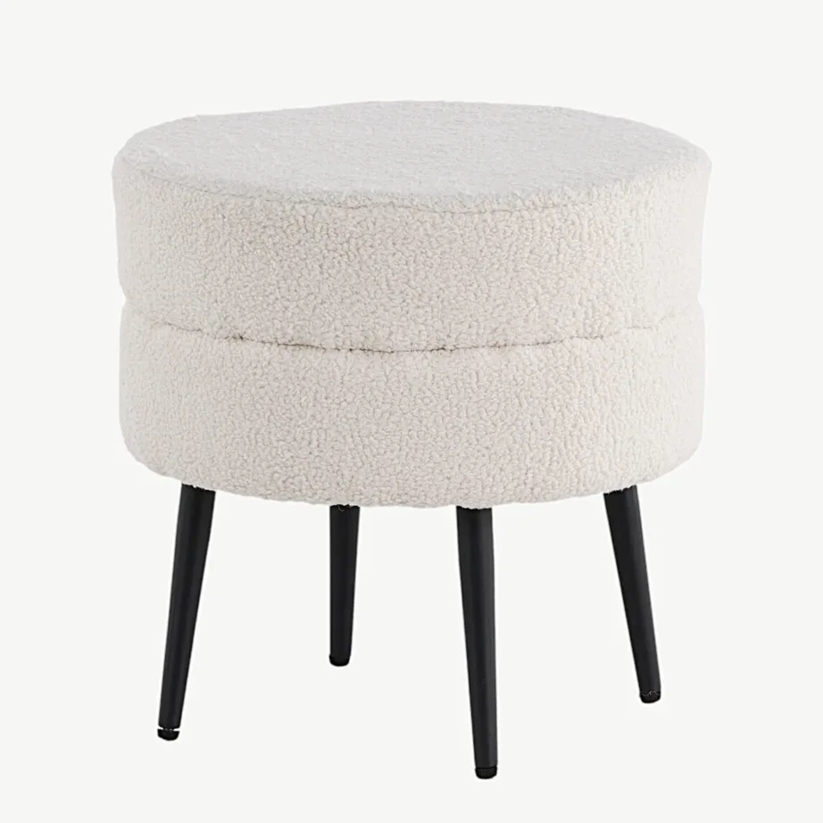 Valge buklee-tumba Pot, mustade terasjalgadega (ø40 cm), 15577-400 – 5