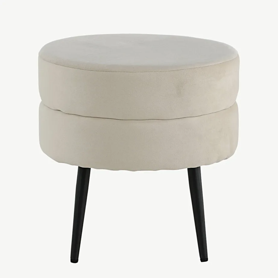 Helebeežist sametist ümmargune Pot tumba mustade terasjalgadega, 15577-880 – 2