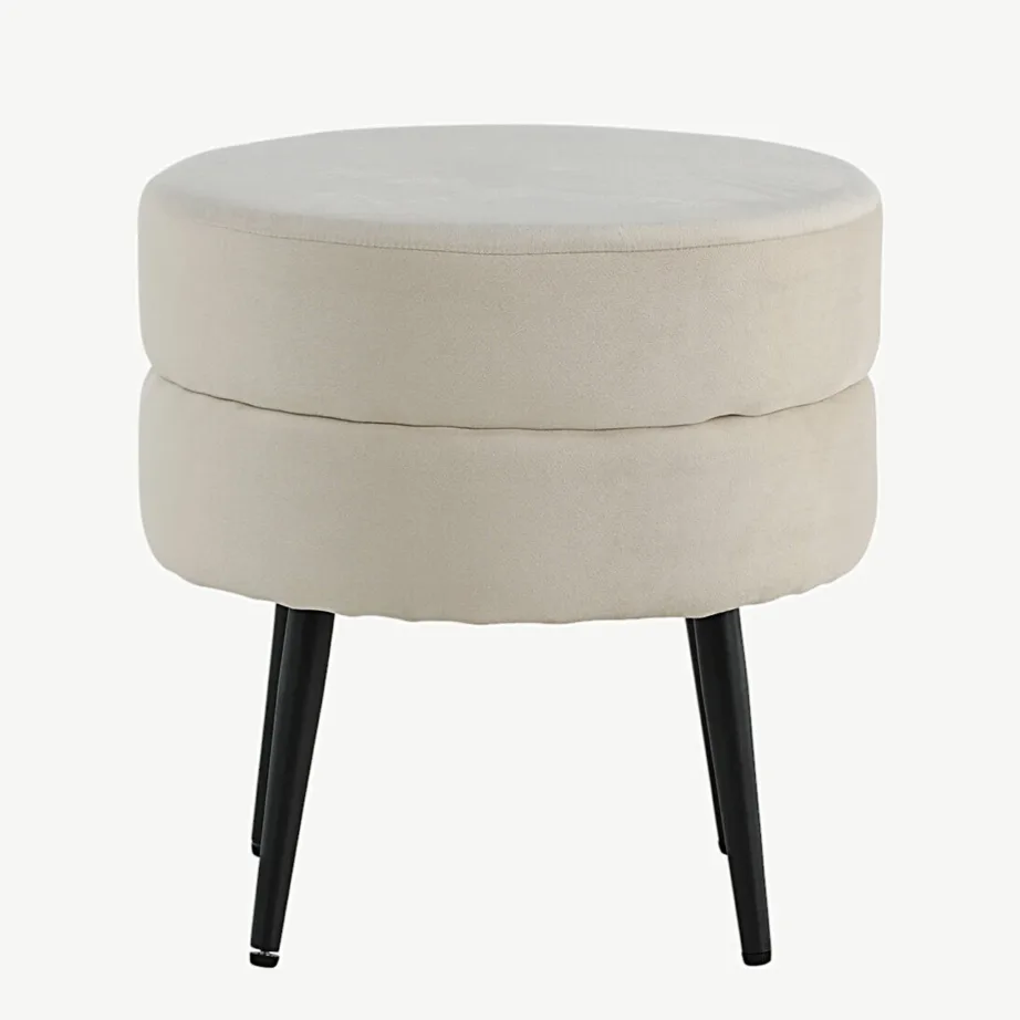 Helebeežist sametist ümmargune Pot tumba mustade terasjalgadega, 15577-880 – 3