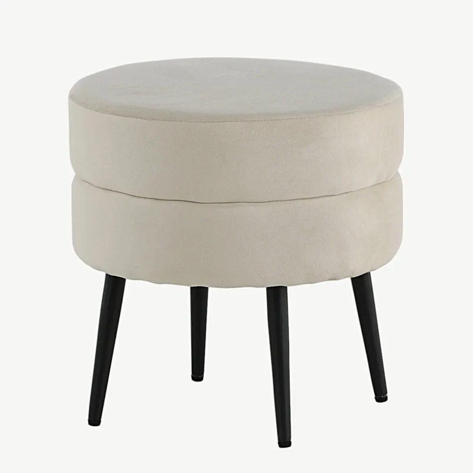 Helebeežist sametist ümmargune Pot tumba mustade terasjalgadega, 15577-880 – 5