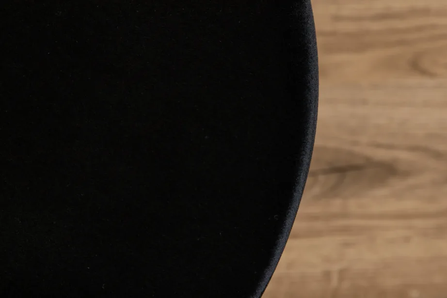 Mustast sametist ümmargune tumba Pot, Ø40 cm, terasjalgadega, 15577-888 – 11