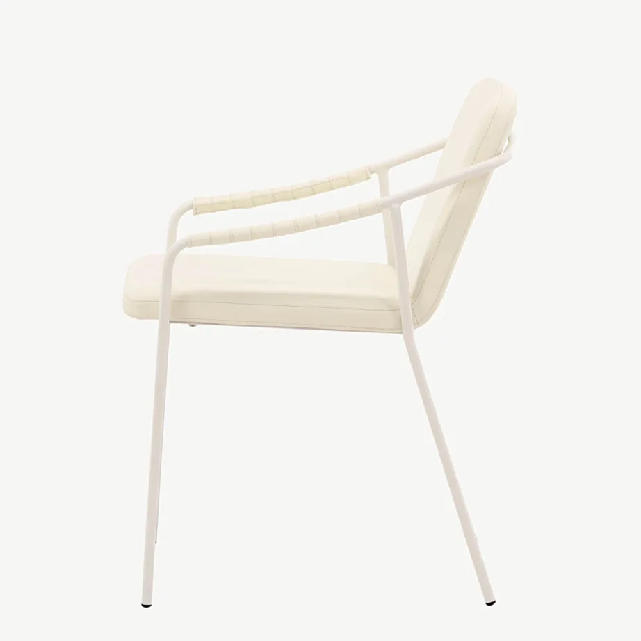 Beež metallraamiga söögitool Tvist, kunstnahast kattega, 15580-408 – 7