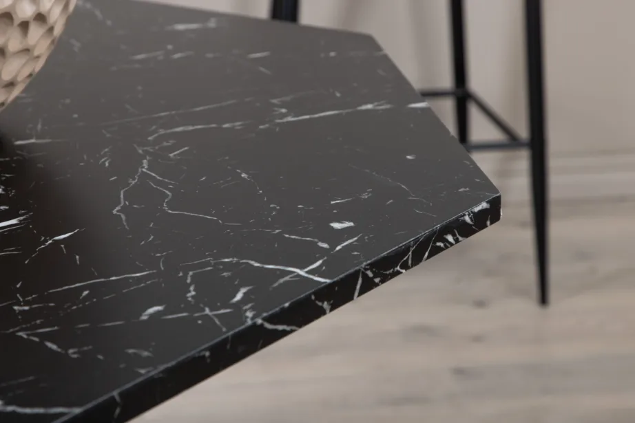 Marbs söögilaud musta marmorimustriga, Ø110 cm, 15589-588 – 10