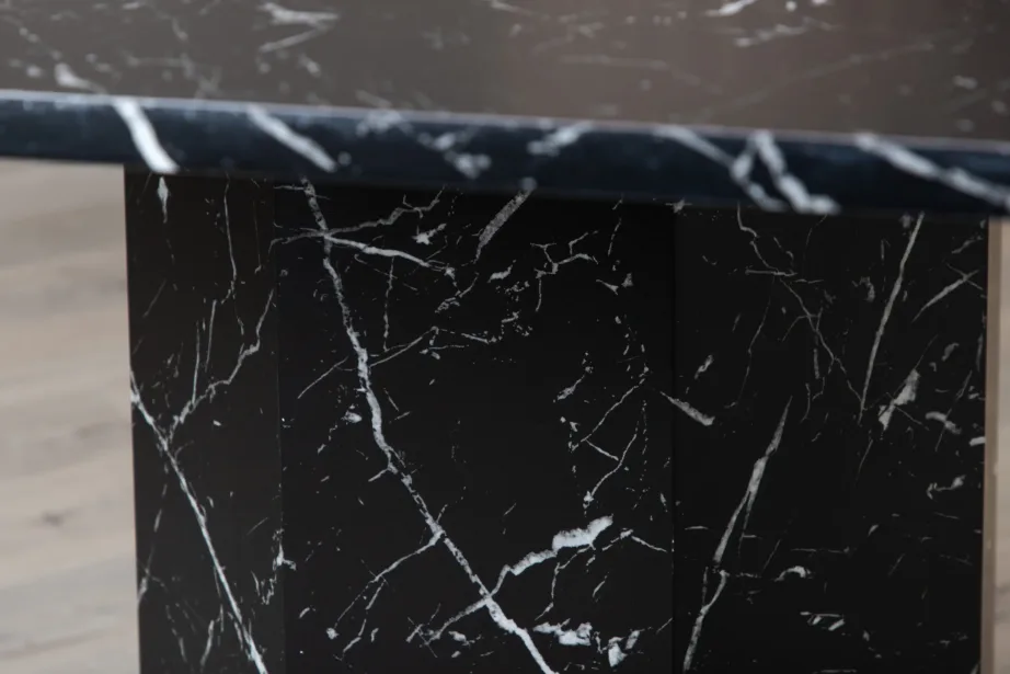 Marbs söögilaud musta marmorimustriga, Ø110 cm, 15589-588 – 11