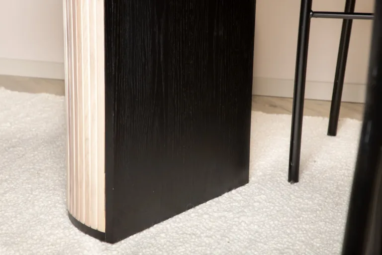 Ovaalne söögilaud Bianca, valgeks peitsitud MDF ja vineer, 200 × 90 cm - 15595-840