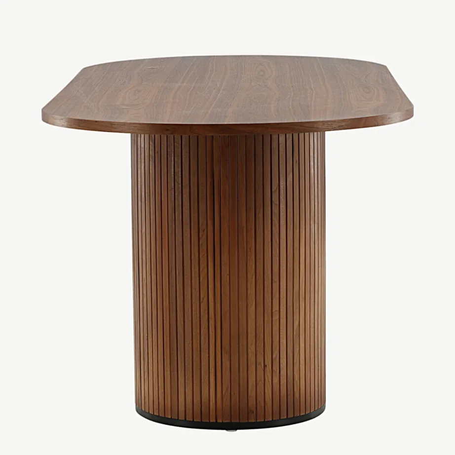 Ovaalne pähklispooniga söögilaud Bianca, soonilise jalaga, 15595-846 – 3