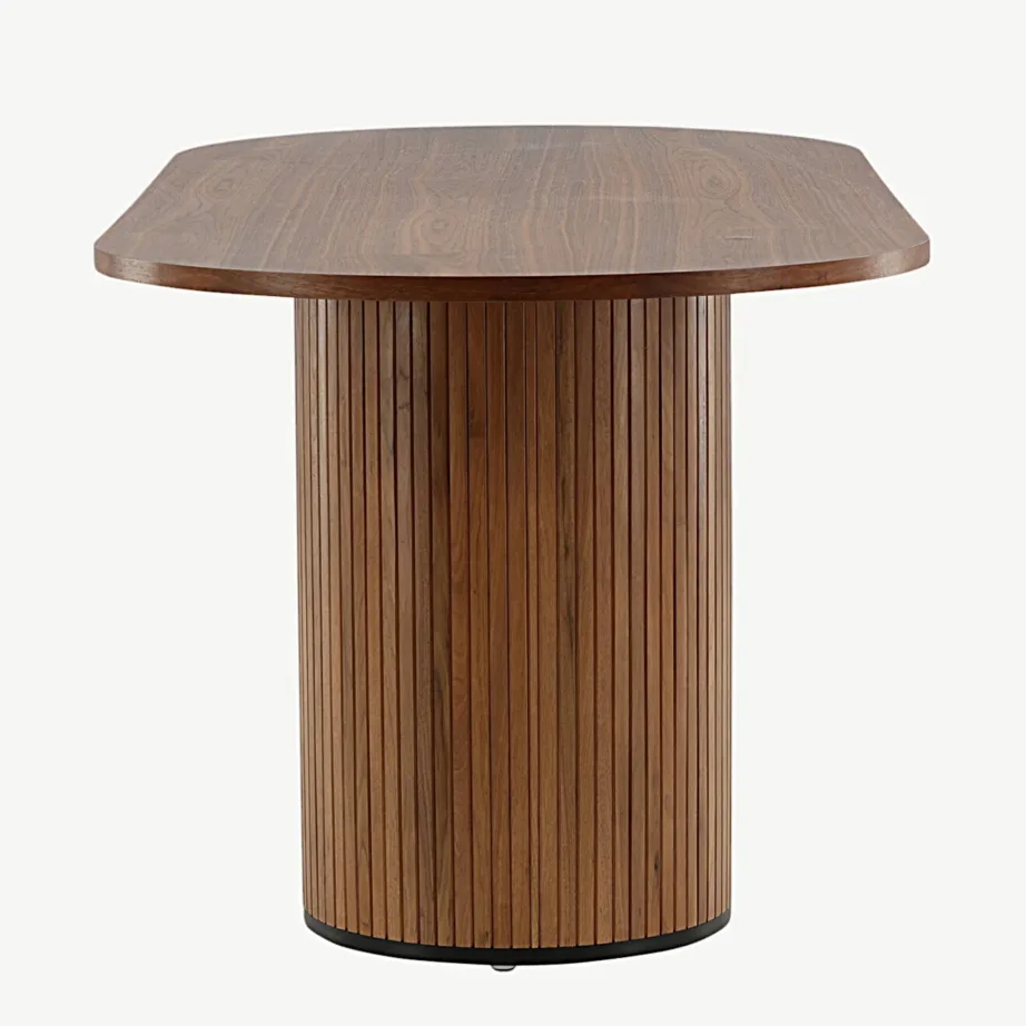 Ovaalne pähklispooniga söögilaud Bianca, soonilise jalaga, 15595-846 – 7