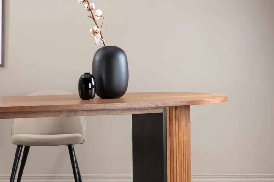 Ovaalne pähklispooniga söögilaud Bianca, soonilise jalaga, 15595-846 – 11