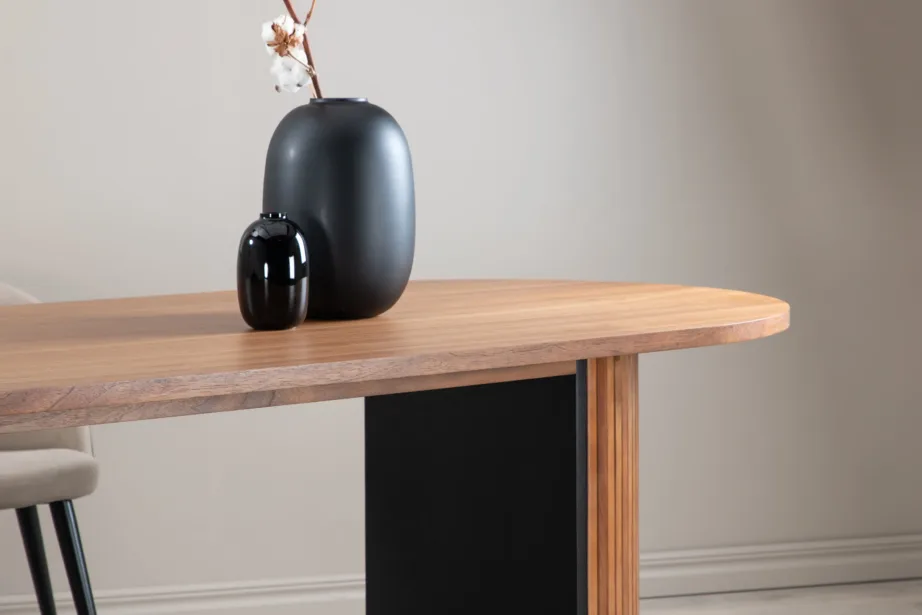 Ovaalne pähklispooniga söögilaud Bianca, soonilise jalaga, 15595-846 – 12