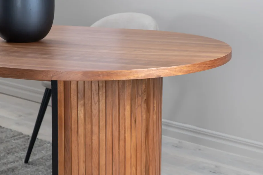 Ovaalne pähklispooniga söögilaud Bianca, soonilise jalaga, 15595-846 – 13