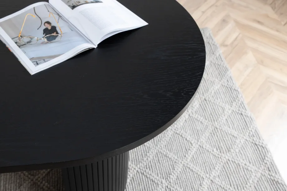 Ovaalne must söögilaud Bianca kollektsioonist, MDF ja musta vineeriga, 15595-848 – 16