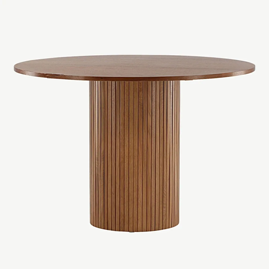 Bianca ümmargune söögilaud, pähklispooniga, Ø110 cm, 15596-846 – 5