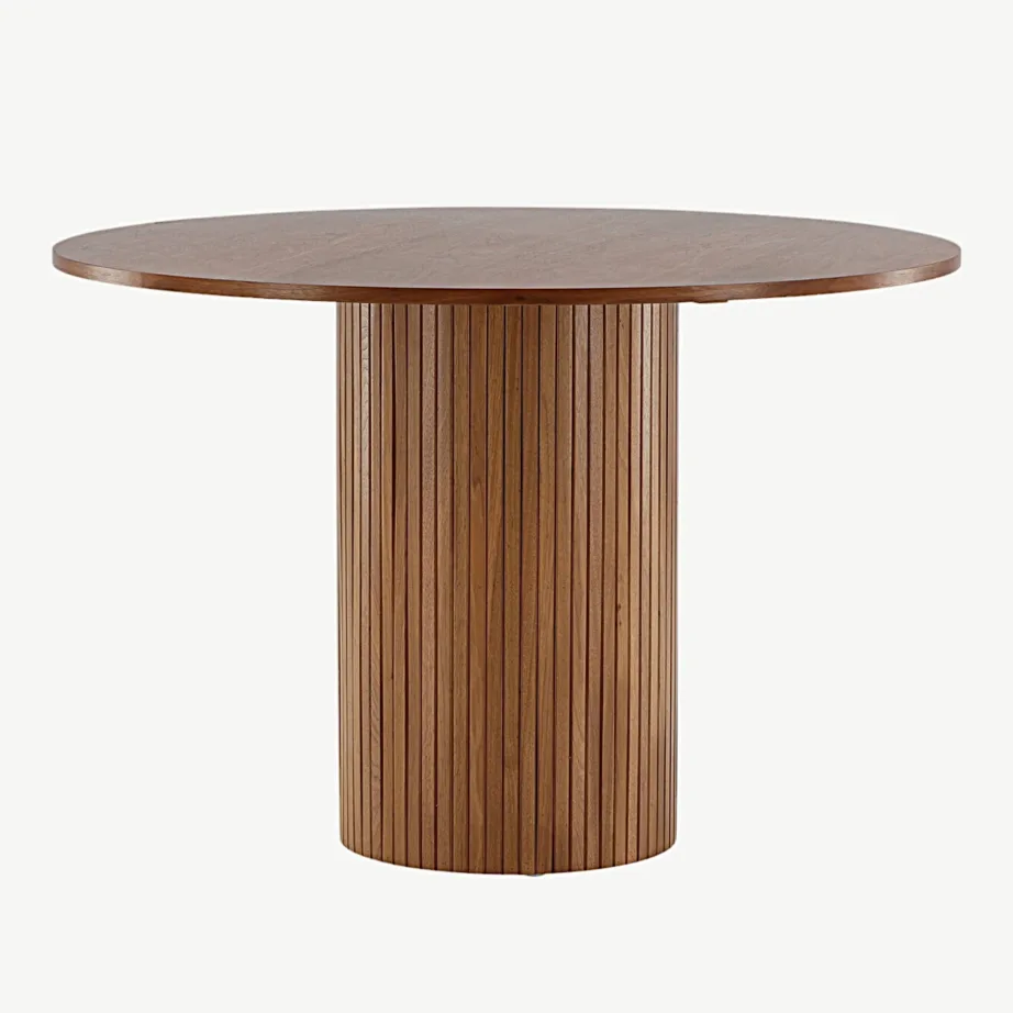 Bianca ümmargune söögilaud, pähklispooniga, Ø110 cm, 15596-846 – 6